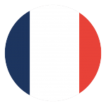 Bandera francesa en círculo