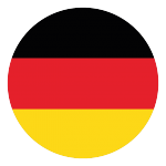 Bandera alemana en círculo