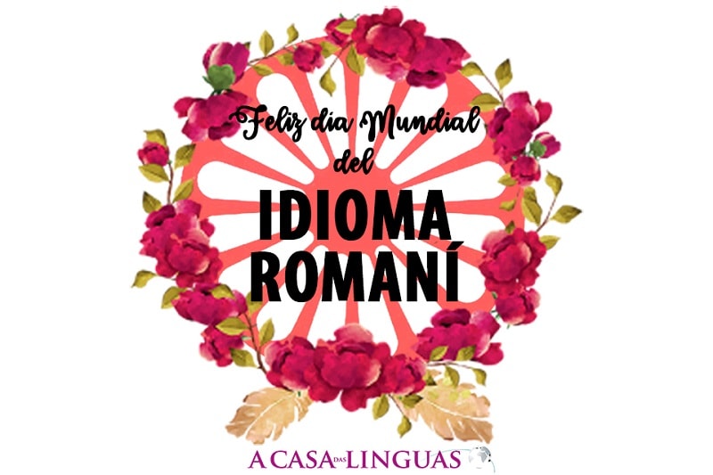 Corona de flores para celebrar el día mundial del idioma romaní